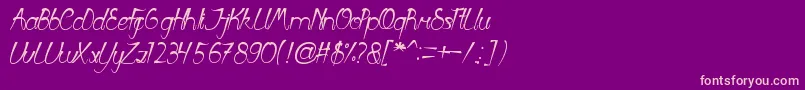 Fonte FirstLove – fontes rosa em um fundo violeta