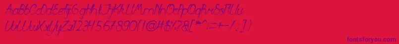 More about FirstLove Font FirstLove Font – Purple Fonts on Red Background