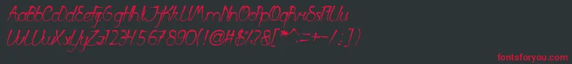 FirstLove Font – Red Fonts on Black Background