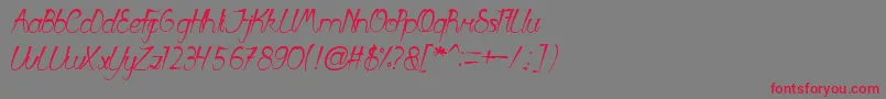 FirstLove Font – Red Fonts on Gray Background