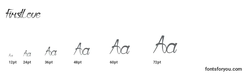 FirstLove Font Sizes