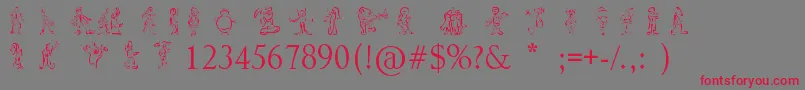 Sketchcore Font – Red Fonts on Gray Background