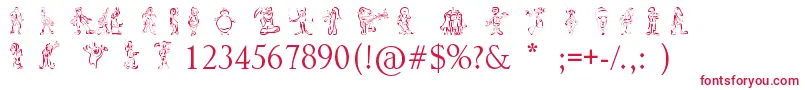 Sketchcore Font – Red Fonts on White Background