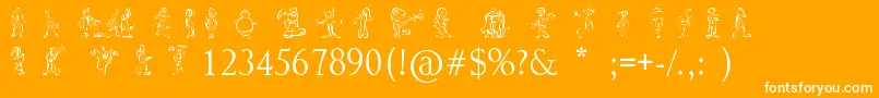 Sketchcore Font – White Fonts on Orange Background
