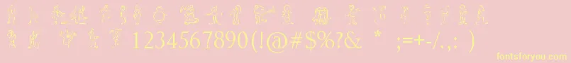 Sketchcore Font – Yellow Fonts on Pink Background