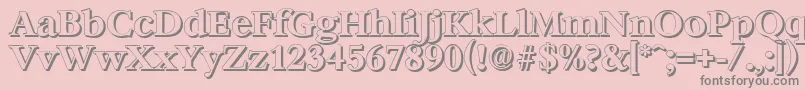 BernsteinshadowBold-Schriftart – Graue Schriften auf rosa Hintergrund