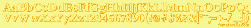 BernsteinshadowBold Font – Orange Fonts on Yellow Background