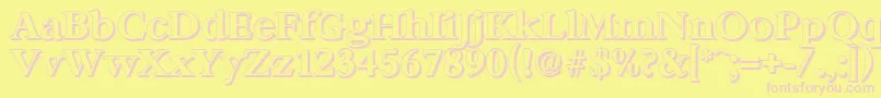 BernsteinshadowBold Font – Pink Fonts on Yellow Background