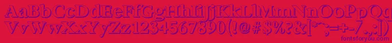 BernsteinshadowBold Font – Purple Fonts on Red Background