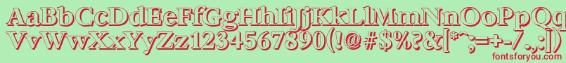 BernsteinshadowBold Font – Red Fonts on Green Background