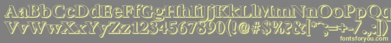 BernsteinshadowBold Font – Yellow Fonts on Gray Background