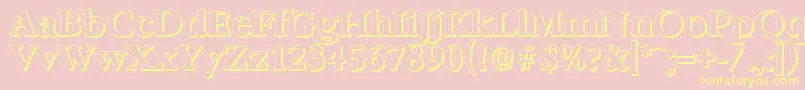 BernsteinshadowBold Font – Yellow Fonts on Pink Background