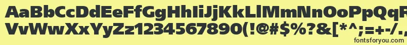 AgForeignerulbPlainMedium Font – Black Fonts on Yellow Background