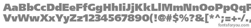 AgForeignerulbPlainMedium-fontti – harmaat kirjasimet valkoisella taustalla