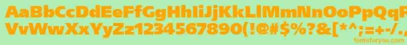 AgForeignerulbPlainMedium Font – Orange Fonts on Green Background