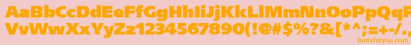 AgForeignerulbPlainMedium Font – Orange Fonts on Pink Background