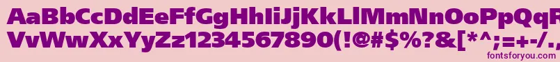 AgForeignerulbPlainMedium Font – Purple Fonts on Pink Background