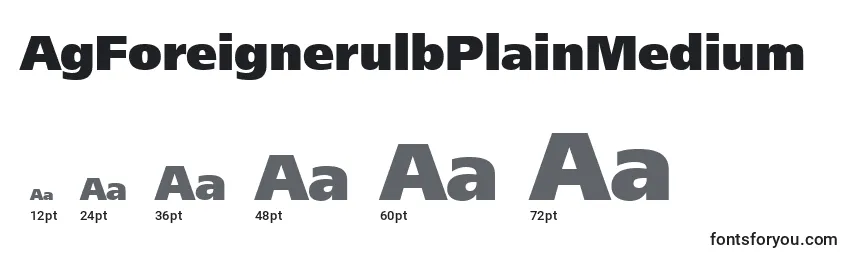 AgForeignerulbPlainMedium Font Sizes