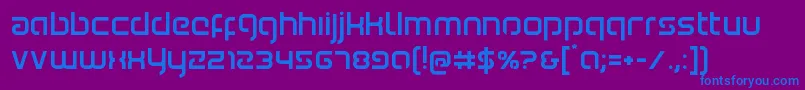 Youngerblood Font – Blue Fonts on Purple Background