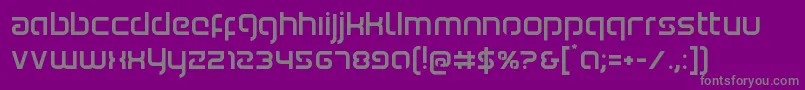 Youngerblood-Schriftart – Graue Schriften auf violettem Hintergrund