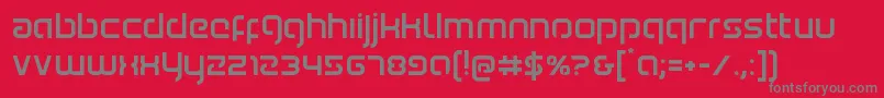 Youngerblood-Schriftart – Graue Schriften auf rotem Hintergrund