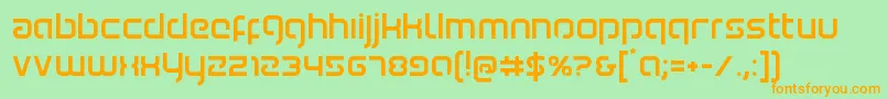 Youngerblood Font – Orange Fonts on Green Background