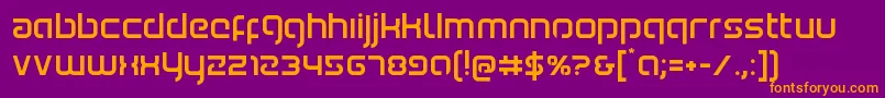 Youngerblood Font – Orange Fonts on Purple Background