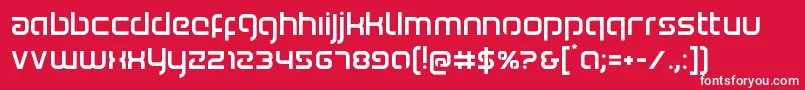 フォントYoungerblood – 赤い背景に白い文字