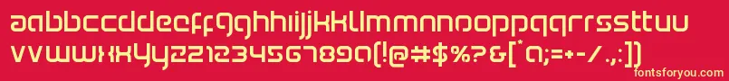 Youngerblood Font – Yellow Fonts on Red Background