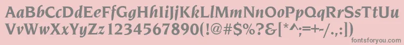NavarroBolditalic-Schriftart – Graue Schriften auf rosa Hintergrund