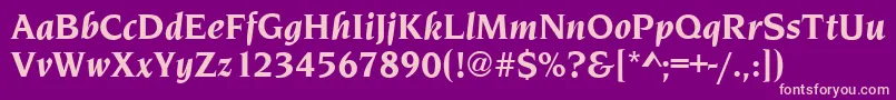 NavarroBolditalic Font – Pink Fonts on Purple Background