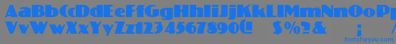 フォントLardner – 灰色の背景に青い文字