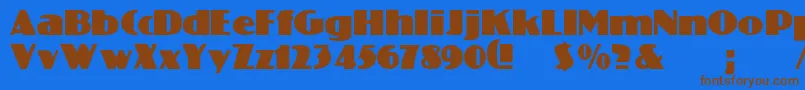 Lardner Font – Brown Fonts on Blue Background