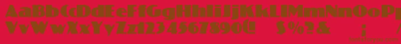 Lardner Font – Brown Fonts on Red Background
