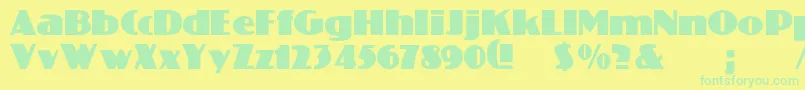 Lardner Font – Green Fonts on Yellow Background
