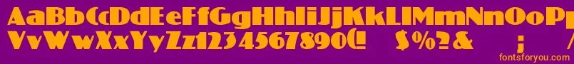 Lardner-Schriftart – Orangefarbene Schriften auf violettem Hintergrund