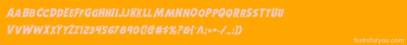 Horroweenacadital Font – Pink Fonts on Orange Background