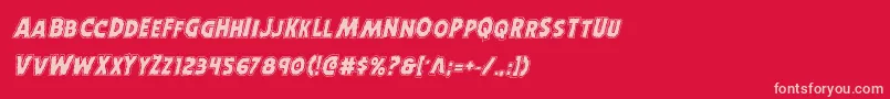 Horroweenacadital Font – Pink Fonts on Red Background