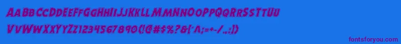 Horroweenacadital Font – Purple Fonts on Blue Background