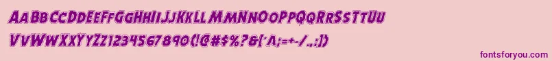 Horroweenacadital Font – Purple Fonts on Pink Background