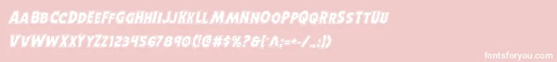 More about Horroweenacadital Font Horroweenacadital Font – White Fonts on Pink Background