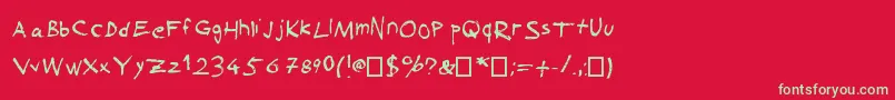 More about SuckedDry Font SuckedDry Font – Green Fonts on Red Background