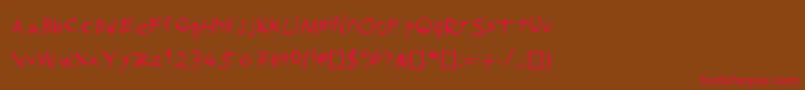 SuckedDry Font – Red Fonts on Brown Background