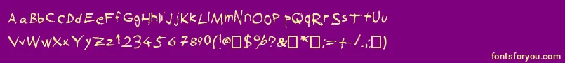 SuckedDry Font – Yellow Fonts on Purple Background