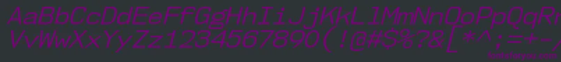 Шрифт Nk57MonospaceNoBkIt – фиолетовые шрифты на чёрном фоне