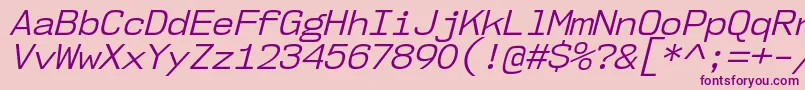 Nk57MonospaceNoBkIt Font – Purple Fonts on Pink Background