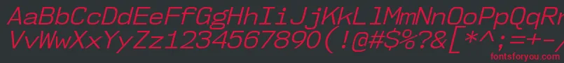 fuente Nk57MonospaceNoBkIt – Fuentes Rojas Sobre Fondo Negro