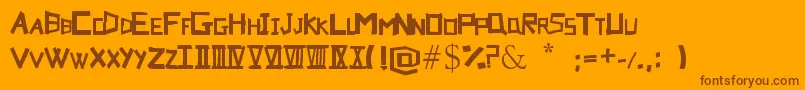 Suru Font – Brown Fonts on Orange Background