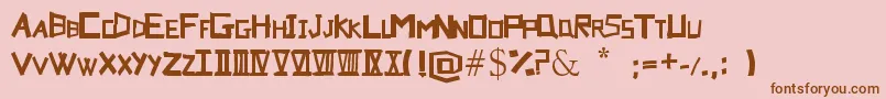 Suru Font – Brown Fonts on Pink Background