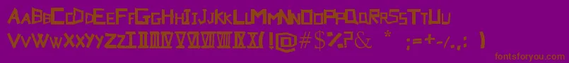 Suru Font – Brown Fonts on Purple Background